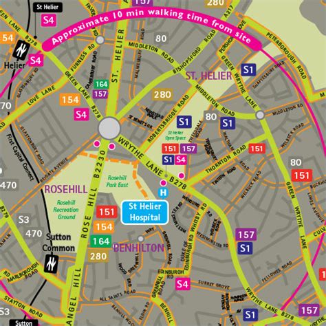 St Helier Hospital Map