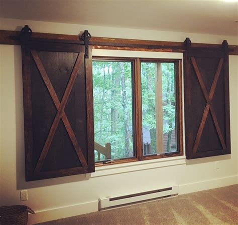 Rustic Wood Barn Door Shutters for Windows Farmhouse Style Window Treatments - Etsy