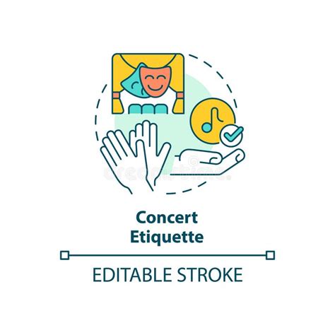 Concert Etiquette Concept Icon Stock Vector - Illustration of respect ...