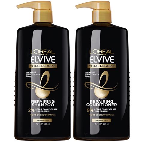 Amazon.com : L'Oreal Paris Elvive Total Repair 5 Repairing Shampoo and ...