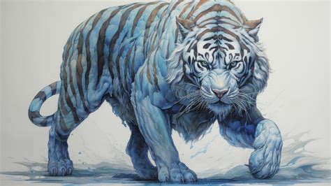 White Tiger Art 4K #1771n Wallpaper PC Desktop