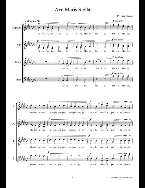 Ave Maris Stella sheet music for Piano download free in PDF or MIDI