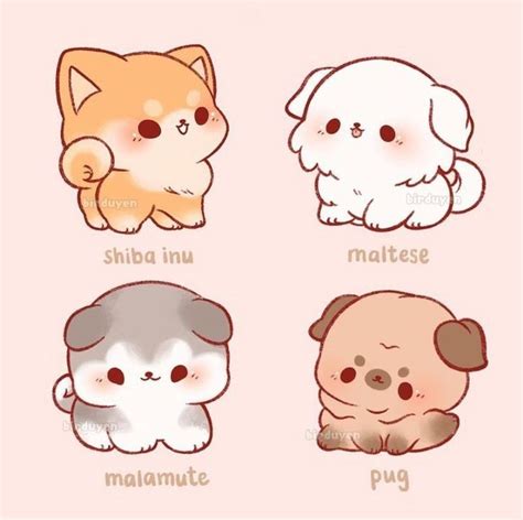 four different types of dogs and cats with the names in english ...