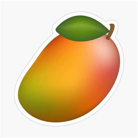 "Mango Fruit Emoji Illustration" Sticker for Sale by Turkan Rahimli ...