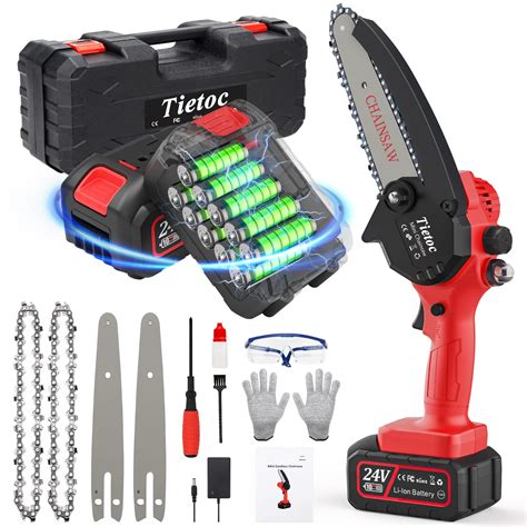 Buy TIETOC Cordless Mini Chainsaw 6 Inch [Women Friendly] Small Chainsaws Battery Powered ...