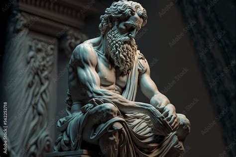 Illustration of Sculpture of a Stoic, representing Philosophy and ...