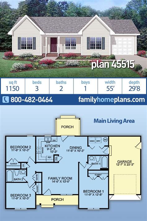 Simple Efficient Starter Home for First Time Home Builders at Family ...