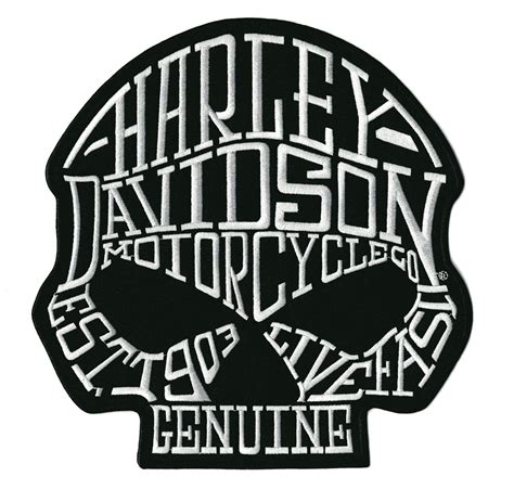 Harley Davidson Loudmouth Skull Embroidered Patch 8 | Embroidered ...