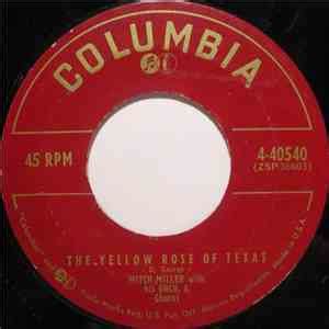 Mitch Miller With His Orch. & Chorus - The Yellow Rose Of Texas / Blackberry Winter album flac ...