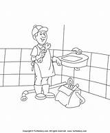 Plumber Coloring Page  Coloring Sheets Pages Plumber sketch template