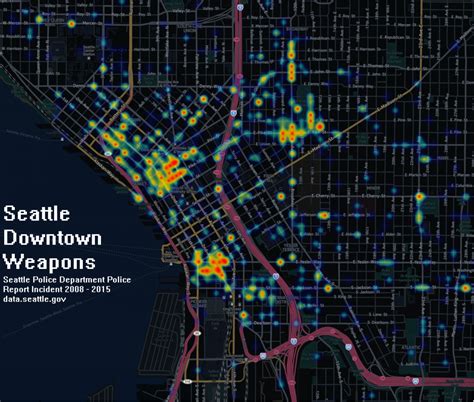 Seattle (downtown) Weapons and Narcotics Heat Maps | MantasCode