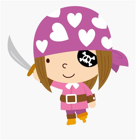 Girl Pirate Png - Eye Patch Girl Pirate Cartoon , Free Transparent Clipart - ClipartKey