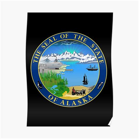 "Alaska Coat of Arms" Poster for Sale by Aleksander37 | Redbubble