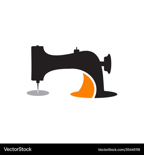 Sewing machine logo design template Royalty Free Vector