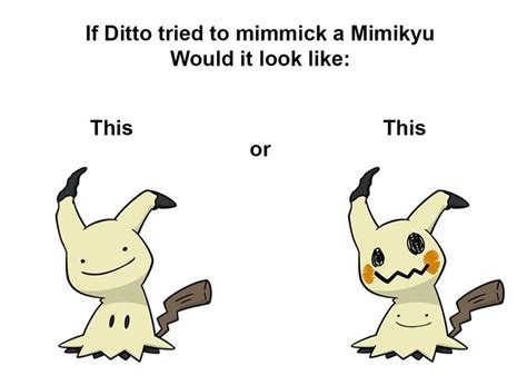 If Ditto tried to mimic a Mimikyu | If a Dog Wore Pants | Pokemon funny, Pokemon memes, Mimikyu