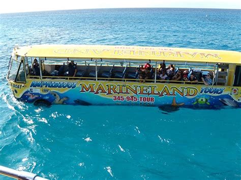 hydra-terra amphibious bus sailing the ocean in grand cayman