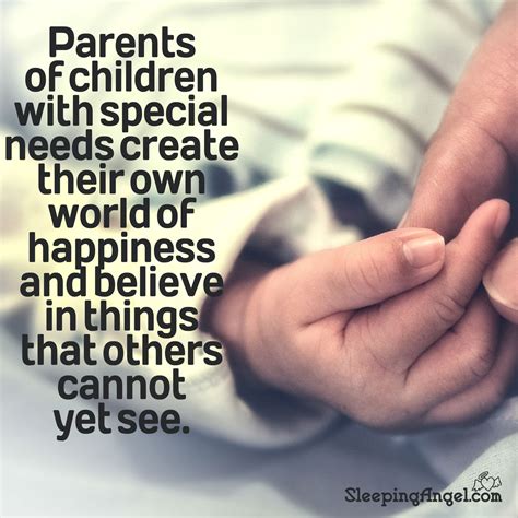 Parents of Children with Special Needs Quote – Sleeping Angel