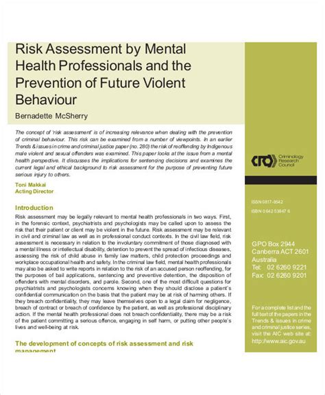 Risk Assessment - 45+ Examples, PDF, DOC