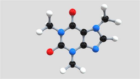 Caffeine Molecule C8H10N4O2 Coffee - Buy Royalty Free 3D model by Philip Storm (@xingyun777 ...