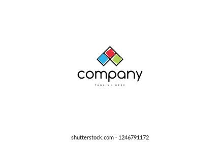 Three Squares Logo Stock Vector (Royalty Free) 1246791172 | Shutterstock