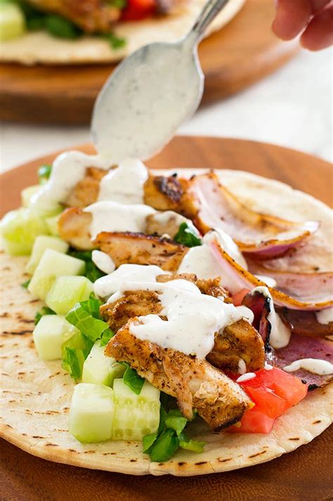 Chicken Shawarma With Yogurt Sauce