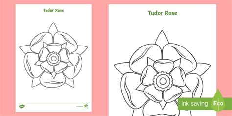 Tudor Rose Picture Template - KS2 Resources - Twinkl