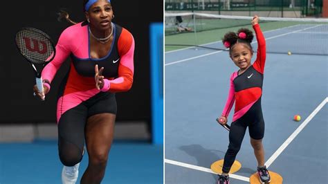 Serena Williams's daughter sports mini version of her iconic one-legged ...