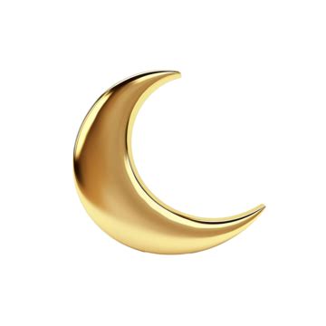 Gold Moon Clipart PNG Images, 3d Gold Moon, Moon, Islamic, Gold PNG Image For Free Download