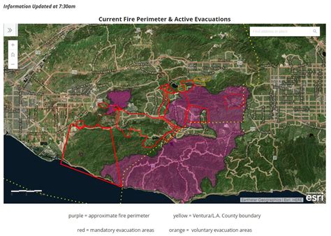 Los Angeles Fire Evacuation Map