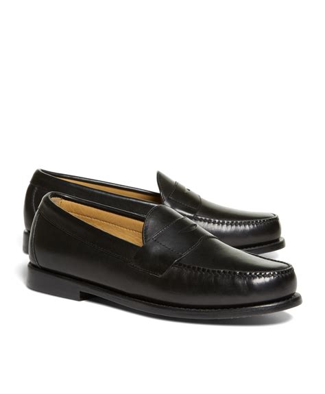 Brooks Brothers Classic Penny Loafers in Black for Men | Lyst