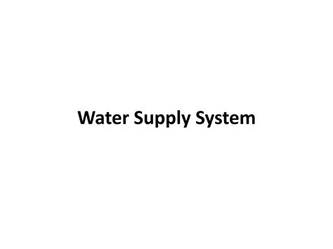 05 water supply system | PPT