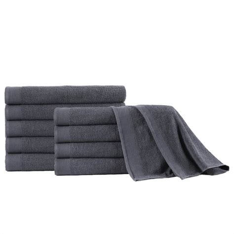 Sauna Towels 5 pcs Cotton 450 gsm 80x200 cm Anthracite