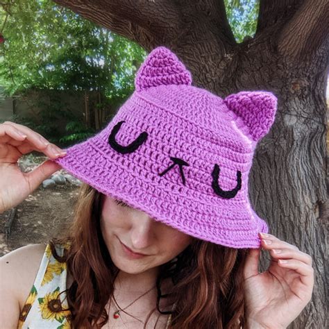 Crochet Pattern: Cat Ears Bucket Hat – HELLOhappy