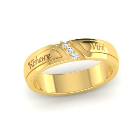 Typical Name Engraved Gold Rings