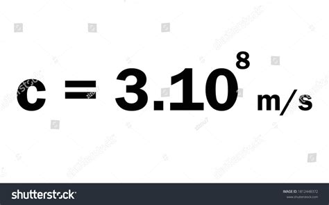 Physical Constants Speed Light Stock Vector (Royalty Free) 1812448372 | Shutterstock