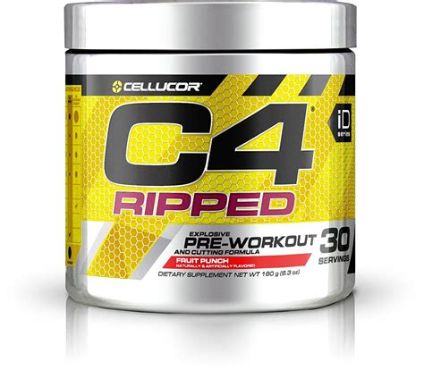 Cellucor C4 Ripped Pre Workout Powder Energy Drink + Fat Burner, Fat Burners for Men & Women ...