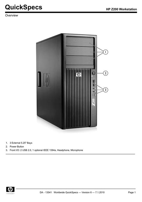 HP Z200 Workstation | Manualzz