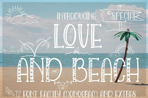 Love and Beach Font by jehansyah251 · Creative Fabrica | Beach fonts, Font bundles, Beachy fonts