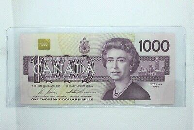 1988 Canadian 1000 Dollar Bill - Uncirculated Condition | eBay