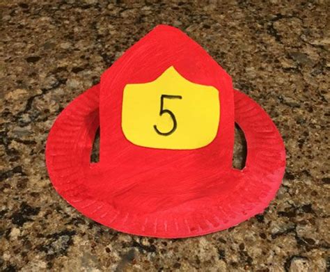 firefighter hat craft | Firefighter crafts, Fire safety crafts, Fire safety preschool crafts