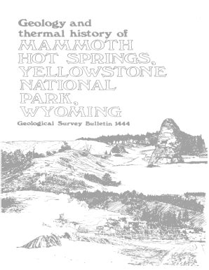 Fillable Online pubs usgs Geology and thermal history of Mammoth Hot ...