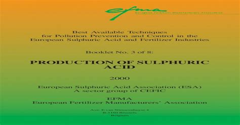 PRODUCTION OF SULPHURIC ACID - Fertilizers 1. GENERAL INFORMATION 1.1 General Information About ...