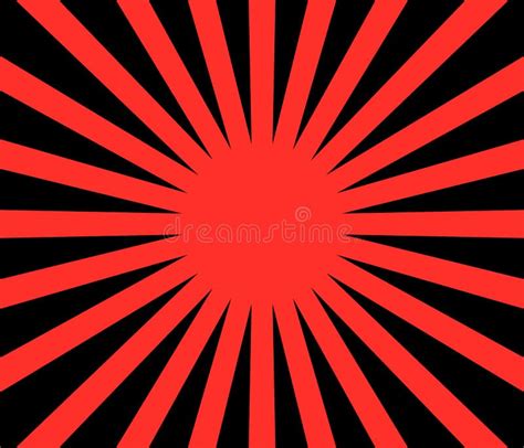 Background with Red and Black Rays Stock Illustration - Illustration of ...