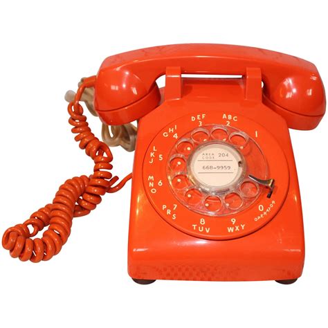 Vintage ITT 500 Orange Rotary Telephone | Telephone, Vintage telephone, Vintage