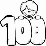 100 Days Of School Child Coloring Page  Wecoloringpagecom sketch template