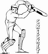 Cricket Game Coloring Pages sketch template