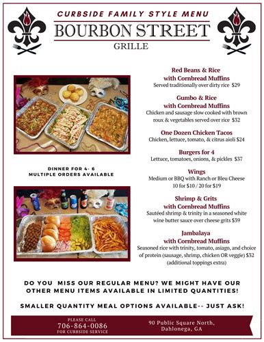 Bourbon Street Grille - Daily Specials