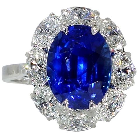 Fine Ceylon Sapphire Diamond Gold Ring at 1stdibs