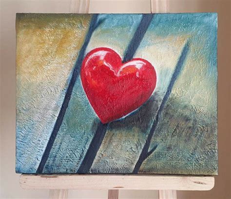 Buy Abstract Heart textured oil painting Handmade Painting by MANISHA ...