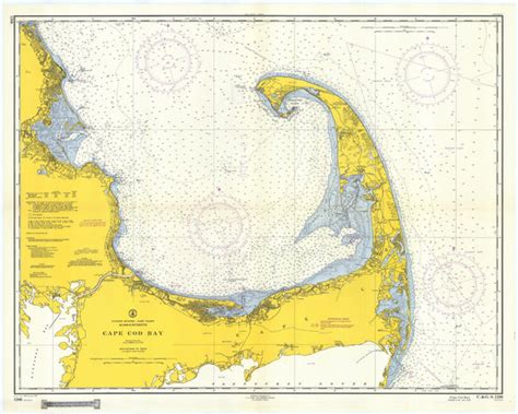 Cape Cod Bay Map - 1957 – Nautical Chart Prints